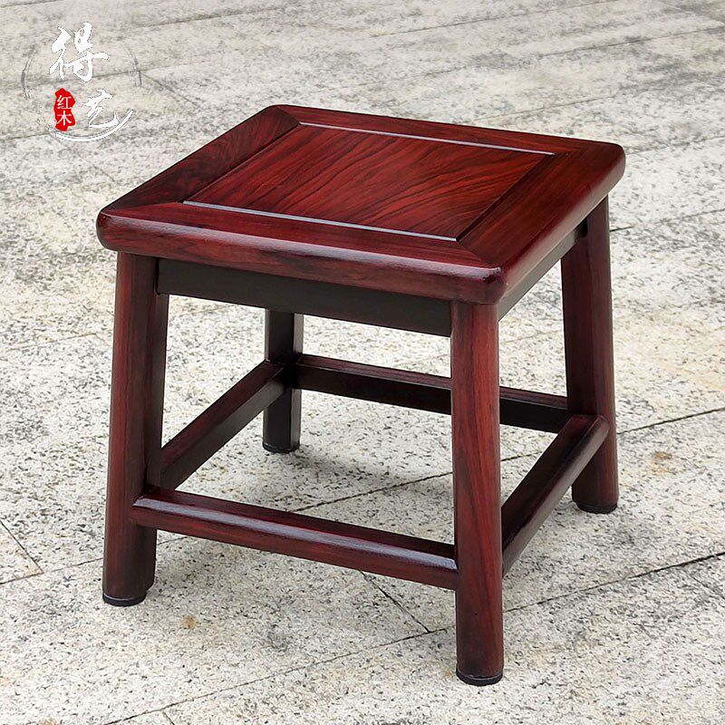 东非酸枝木小方凳换鞋凳子茶几实木矮凳大红酸枝家用客厅小板凳,住宅家具,红木椅凳,淘宝优惠券,粉丝福利购,淘宝优惠卷