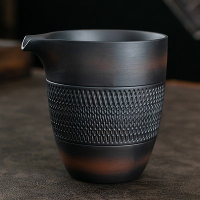 建水紫陶公道杯手工跳刀坭兴陶瓷大分茶器紫砂茶海功夫茶具配件