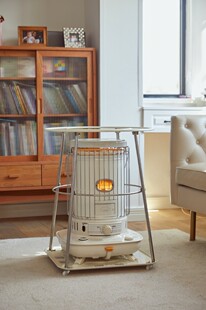 丰臣千石corona煤油取暖炉桌暖炉架滑轮底座木头方型圆形铁托顶盖