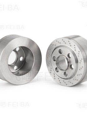 1:10 scx10 攀爬车 VP1.9/2.2英寸不锈钢仿刹车盘轮毂配重块 飞吧