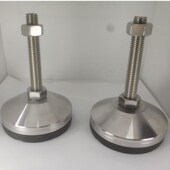 D80防滑防震带垫304不锈钢重型调节脚杯地脚支撑脚10m12m16m20m24