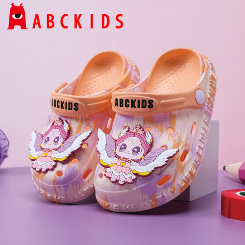abckids女童洞洞鞋夏季新款凉鞋