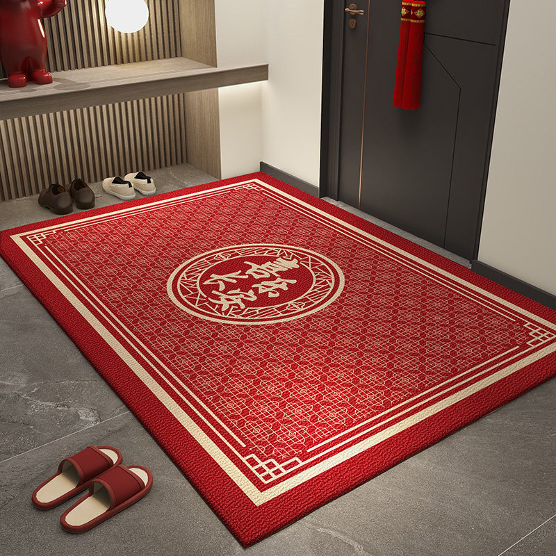 红色入户门垫进门地垫大门口乔迁新居玄关垫家用除尘防滑高级地毯,居家布艺,入户地垫,淘宝优惠券,粉丝福利购,淘宝优惠卷