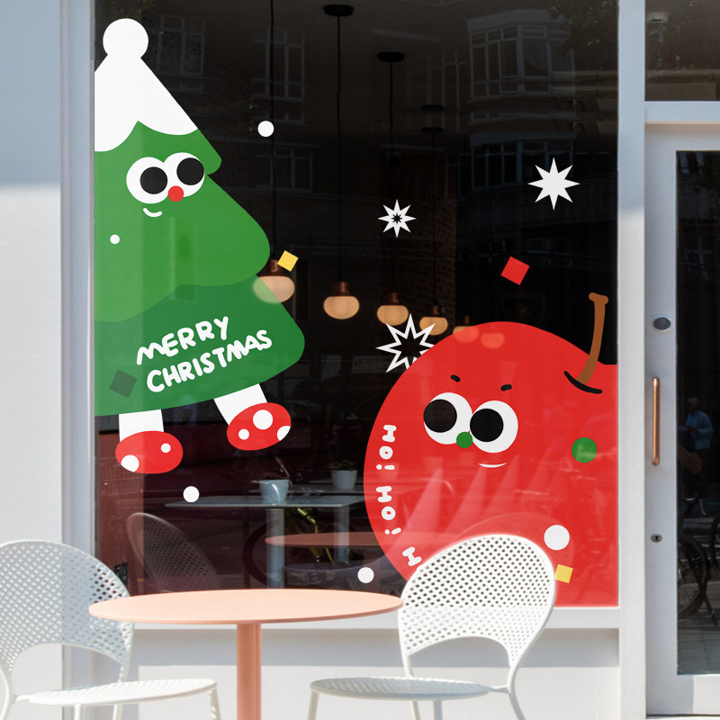 耶诞节装饰品场景布置窗贴节日主题活动装扮橱窗静电玻璃贴门贴纸,节庆用品/礼品,节日装扮用品,淘宝优惠券,粉丝福利购,淘宝优惠卷