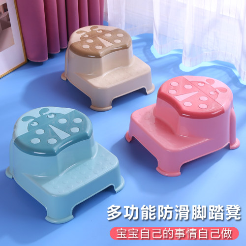 儿童塑料凳子洗手垫脚凳宝宝洗漱凳浴室防滑增高梯凳阶梯凳脚踏凳