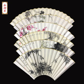 人物花鸟工笔画背面书法苏州折扇扇面纸 95寸18方苏工手绘扇面