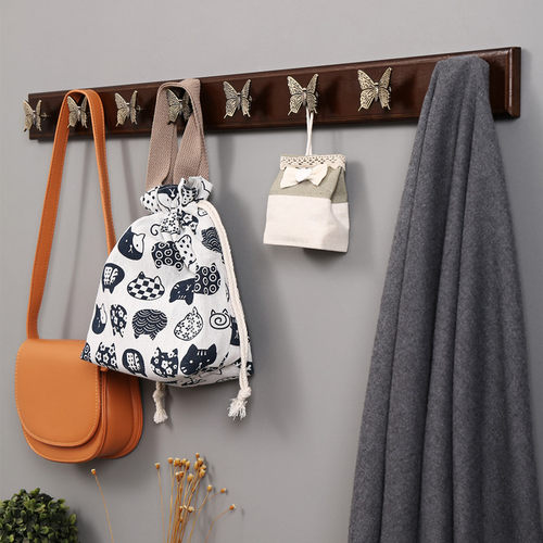 中式挂钩挂衣架壁挂墙上卧室玄关衣架蝴蝶免打孔墙壁挂衣钩衣帽钩