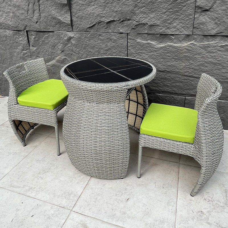 阳台小桌椅休闲区布置客厅藤椅三件套家用椅子露天岩板藤编茶桌椅,住宅家具,桌椅套件,淘宝优惠券,粉丝福利购,淘宝优惠卷