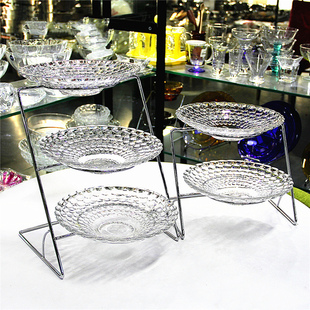 多层水果盘架自助餐厅冷餐会水果托盘两层展示盘架子果盘商用餐具