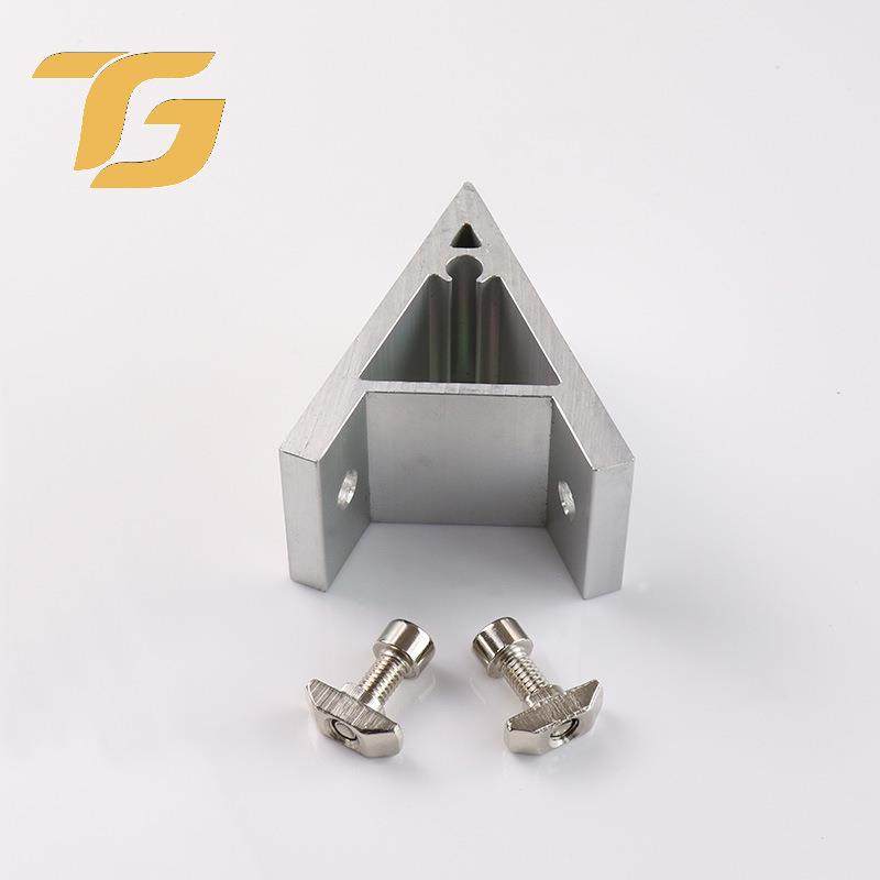 工业铝型材配件45度角连接件45°内连接角件45度铝合金连接件