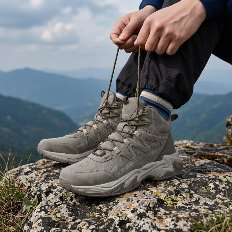 探拓/tectop户外保暖防滑登山鞋男士中帮耐磨缓震透气运动徒步鞋