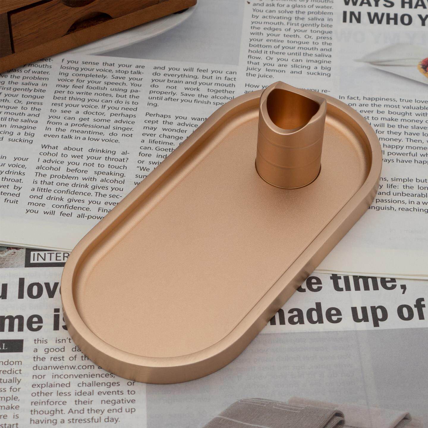 雪茄铝合金托盘茄托带钻孔开孔器醒草盘烟灰缸室内户外烟具配件