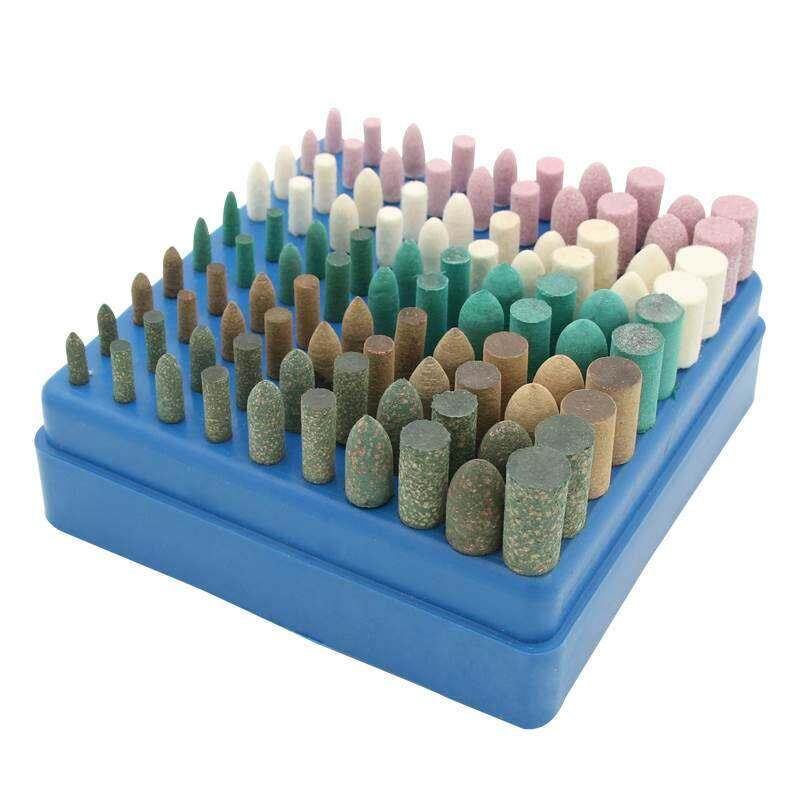 德国精装进口混合磨头套装电动抛光砂轮电磨橡胶玉石芝麻牛皮羊毛