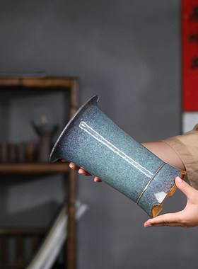 清香阁紫砂 慕古玉带兰花盆 客厅古典春兰寒兰桌面绿植手工花器