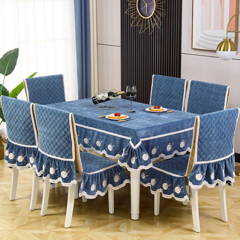 中式连体椅子套罩坐垫靠垫一体加厚防滑餐桌椅垫现代四季通用布艺