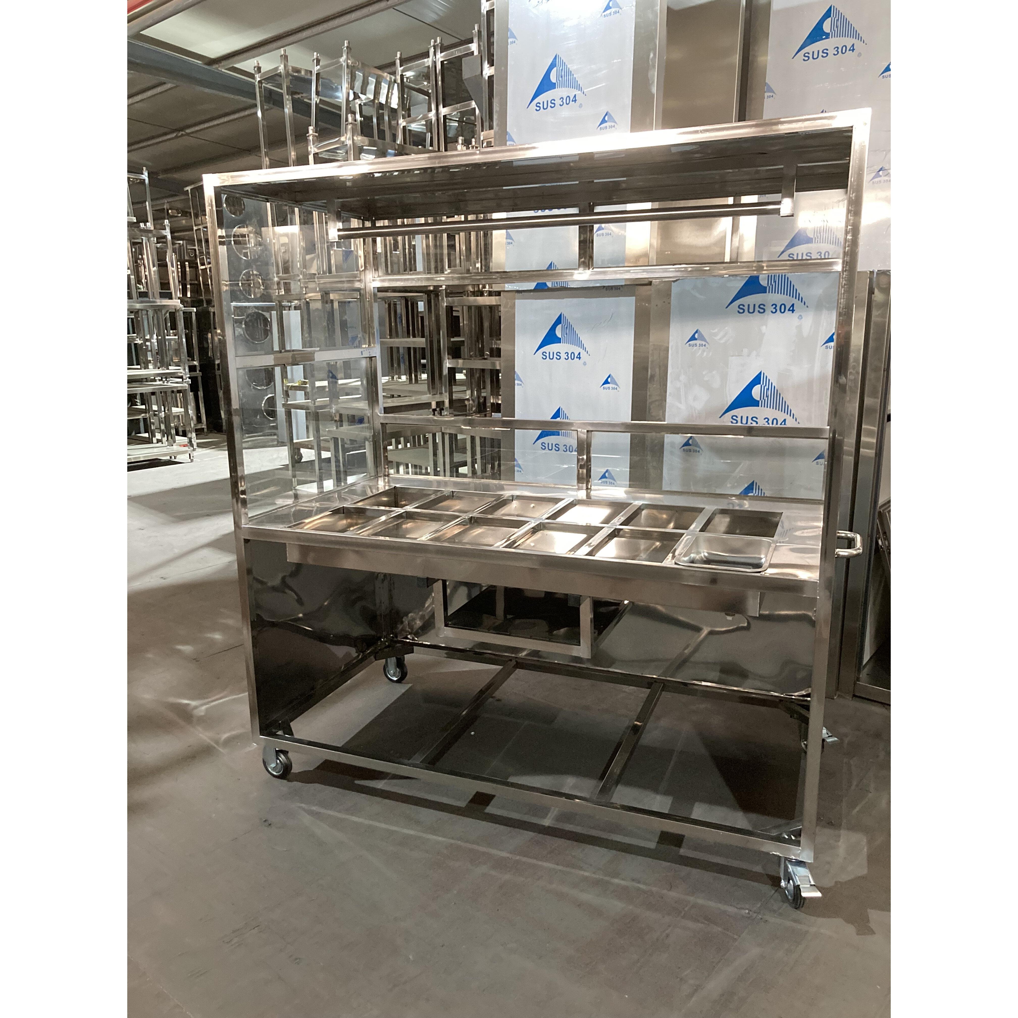 快餐保温台商用不锈钢电加热台式保温售菜台售饭台保温快餐车摆摊