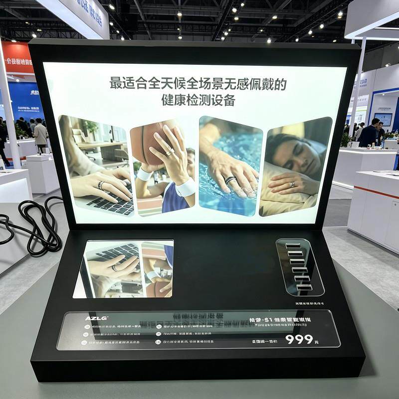 眼镜展示道具化妆品数码产品展示展示柜led压克力带灯展会展示台