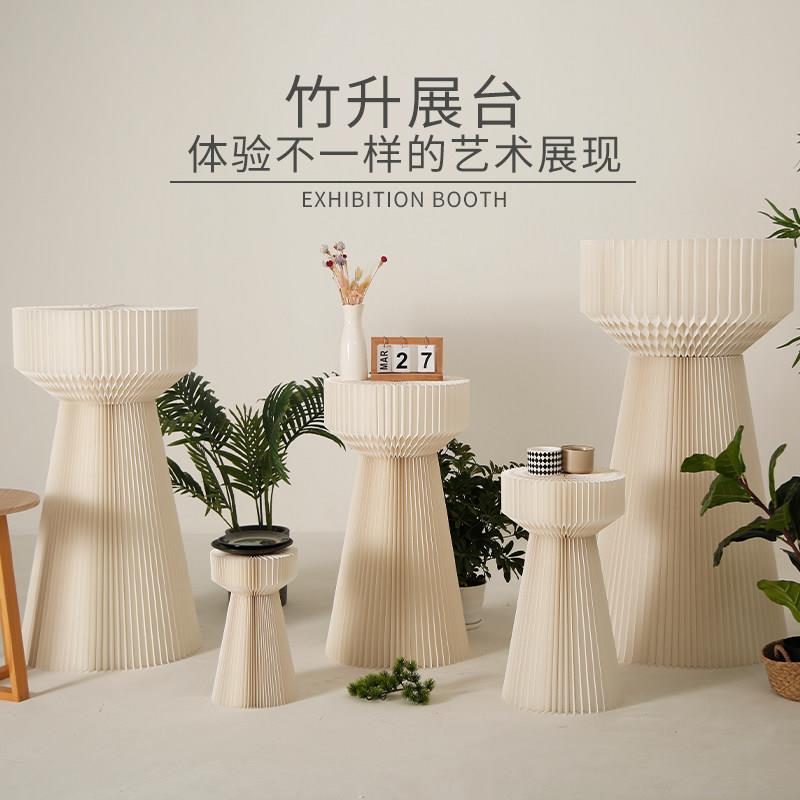 纸玲珑创意展示台可折叠可携式展示架落地置物架商品陈列展示架
