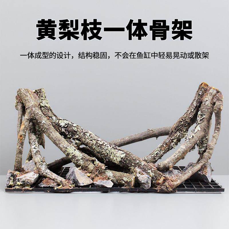 南美缸黄梨枝沉木 生态鱼缸造景骨架 天然水族造景素材