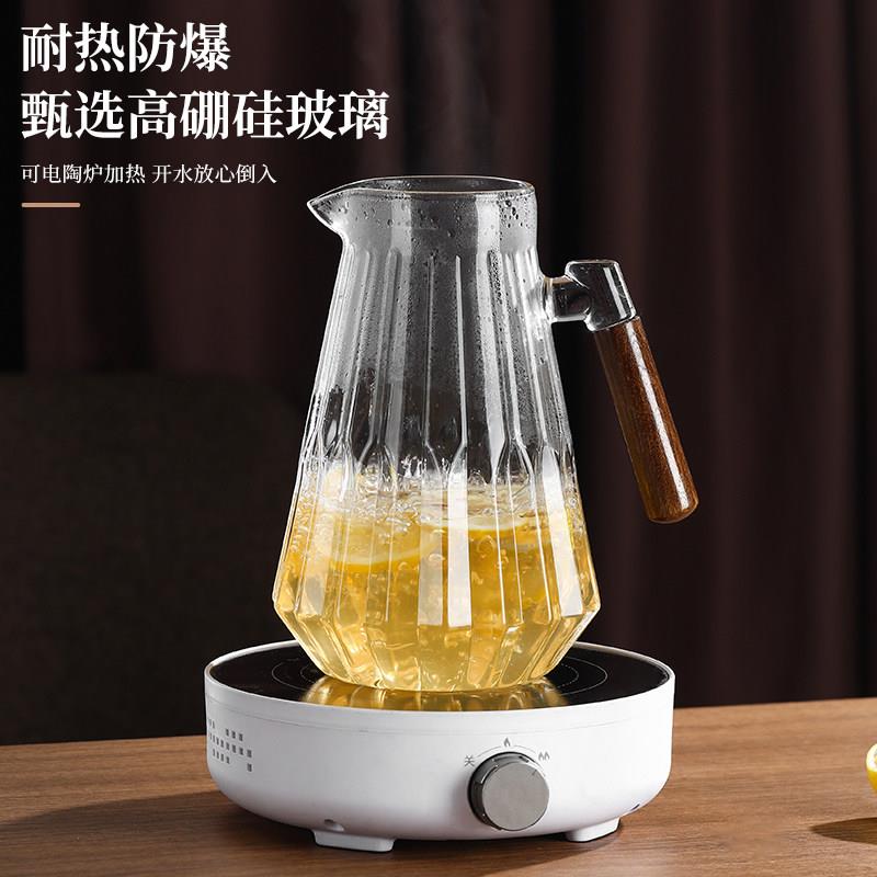 冷水壶玻璃家用耐高温储水大容量食品级加厚高硼硅泡果茶凉白开杯