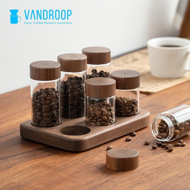 咖啡豆保存罐单向排气阀呼吸分装瓶迷你咖啡粉密封罐养豆瓶储存罐