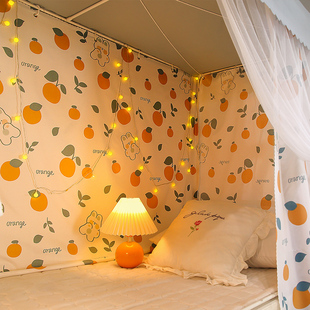 饰梦舒蚊帐床帘一体式带支架学生宿舍寝室遮光帘布上铺上下铺通用