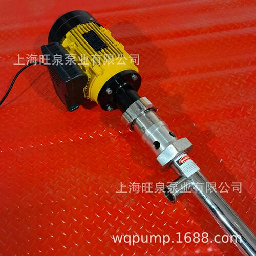 上海旺泉HD-750W3-V+SS316L-1000HV1000-VT立式螺杆泵、抽胶桶泵