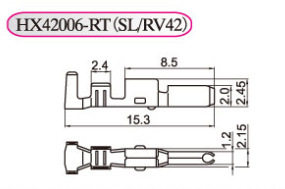 红星接插件RV42连接器SL-RT连带端子簧片HX42006-RT磷铜4500只/盘
