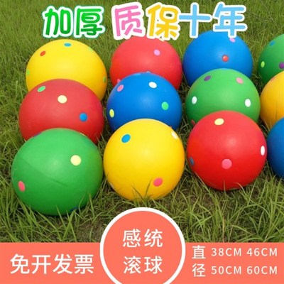 塑料大滚球感统训练器材幼儿园玩具亲子早教滚塑大圆球彩色大龙球
