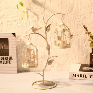 铁艺个性烛台浪漫复古香薰灯台蜡烛托台放香薰蜡烛的摆件创意时尚