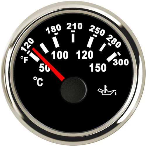 52mm改装机油温度表指针数显油温表汽车船机械货车12V24V通用带灯