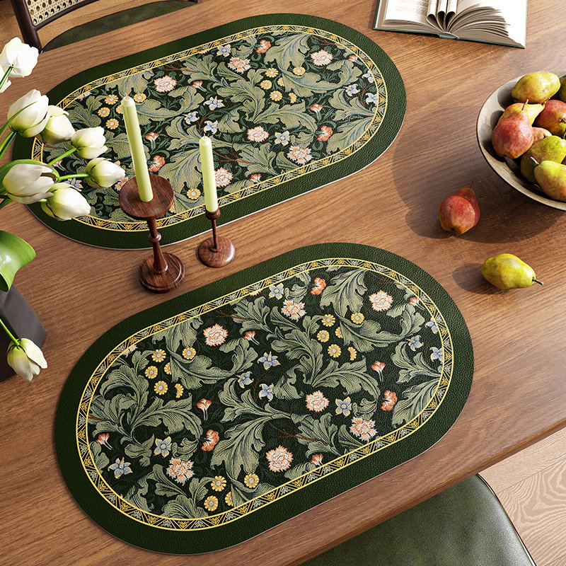 范居态度绿芜餐垫隔热垫西餐盘子垫碗垫杯垫子耐高温防烫餐桌垫,居家布艺,餐垫,淘宝优惠券,粉丝福利购,淘宝优惠卷