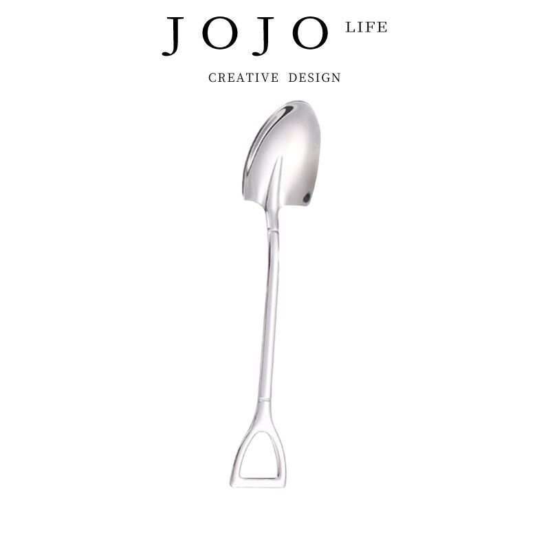 JOJOS L. PD.Emptyalso.不锈钢叉子创意超迷你铲形勺叉  空也