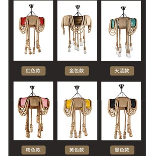 麻绳轮胎灯工业风吊灯大轮胎送爱迪生灯泡多种颜色选择汽车轱辘灯