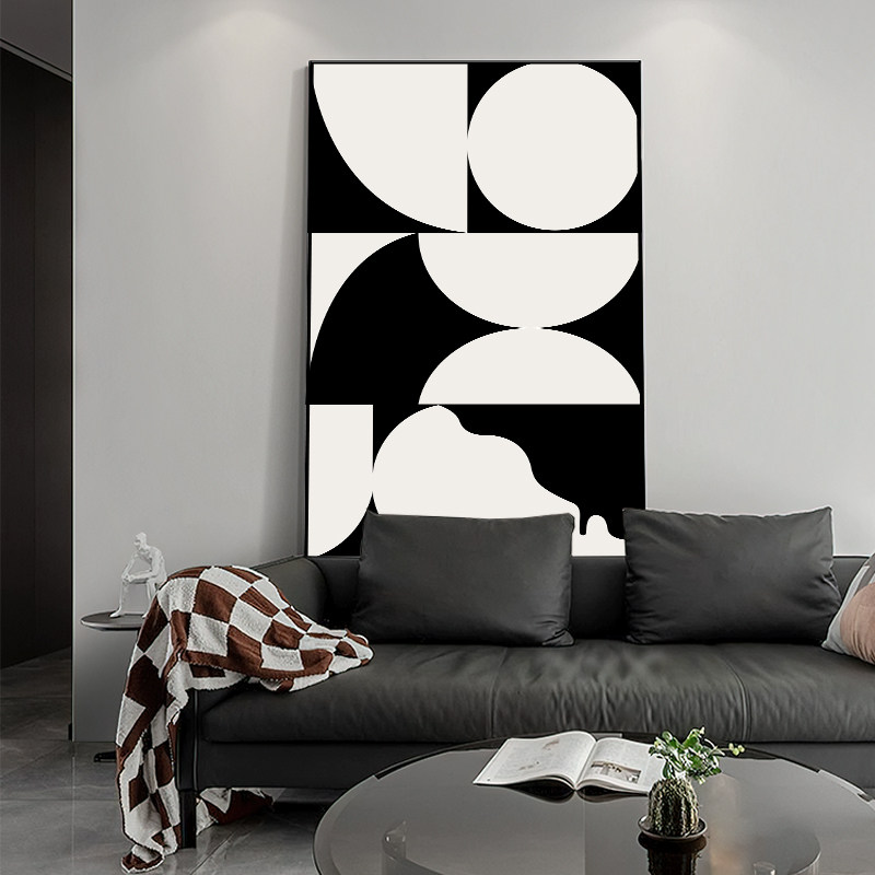 黑白灰装饰画极简风肌理客厅落地画沙发背景墙挂画玄关抽象挂画,家居饰品,现代装饰画,淘宝优惠券,粉丝福利购,淘宝优惠卷