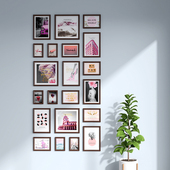 设计 免费冲印照片 走廊玄关竖版 竖挂照片墙相框挂墙组合创意卡纸