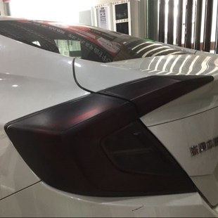 适用于十代思域三厢两厢改装熏黑尾灯膜磨砂熏黑透光膜黑武士贴膜