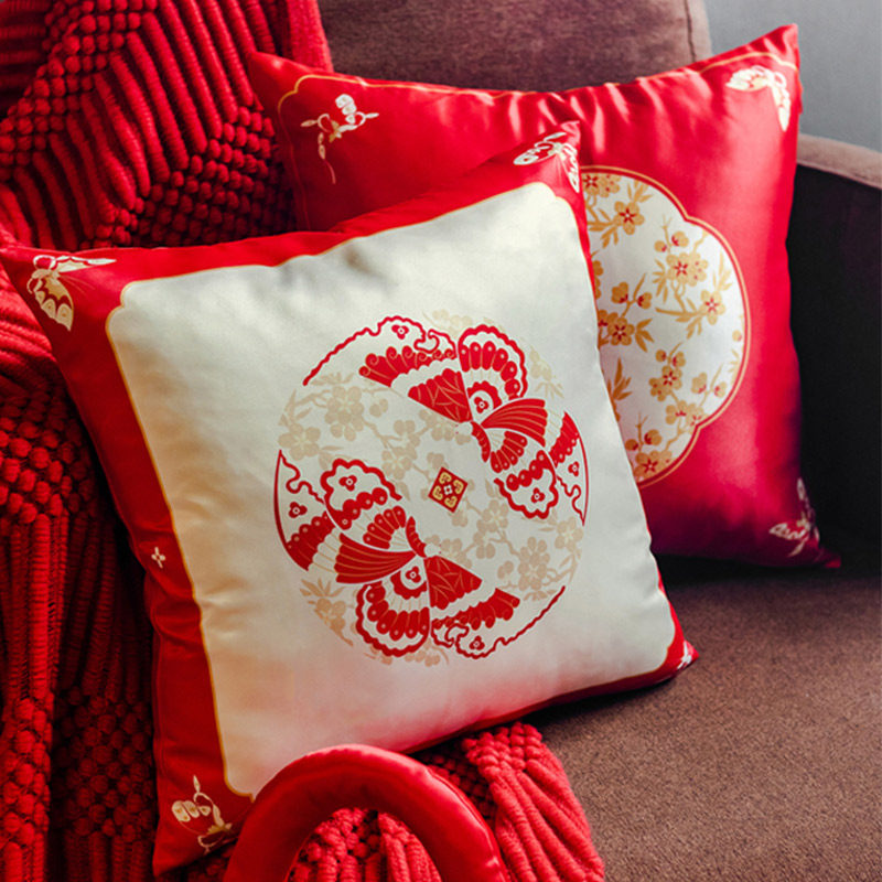 抱枕结婚一对婚房装饰客厅沙发红色靠垫套喜字婚礼喜庆抱枕床上,居家布艺,靠垫/抱枕,淘宝优惠券,粉丝福利购,淘宝优惠卷