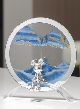 暴力熊流沙画摆件家居客厅酒柜装饰品玄关电视柜新房乔迁新居礼品