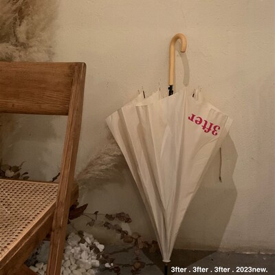 3fter new.少女定制款 温柔色系大雨需要的长柄纯色雨伞男女款