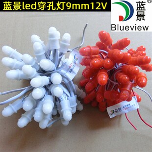 蓝景外露灯led 点阵字灯珠门头招牌广告灌胶防水 9MM 12V穿孔灯串