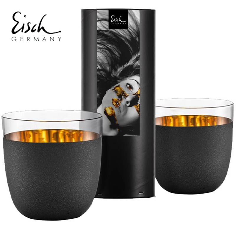 德国Eisch获奖创意金色玻璃咖啡杯碟套装拿铁意式浓缩花茶杯礼盒,餐饮具,洋酒/威士忌杯,淘宝优惠券,粉丝福利购,淘宝优惠卷
