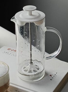 打奶泡机家用手动玻璃奶泡壶咖啡牛奶拉花搅拌奶盖打发奶泡杯器