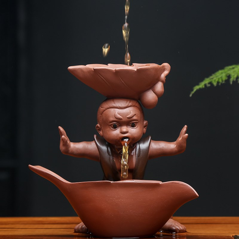 葫芦娃茶具喷水 金刚葫芦娃茶具配件 茶滤 紫砂懒人茶漏架过滤器