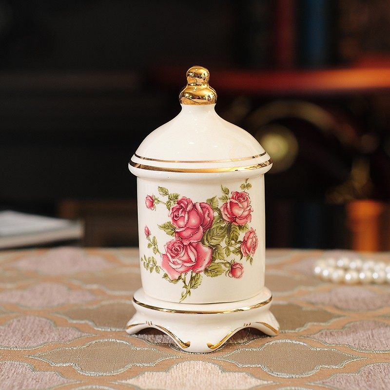 欧式陶瓷牙签筒客厅茶几餐桌装饰摆件高档牙签盒创意牙签瓶棉签盒,收纳整理,牙签盒,淘宝优惠券,粉丝福利购,淘宝优惠卷
