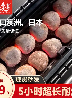 蓝色火宴烧烤碳火锅炭烤鸭炭烤羊腿炭无烟炭环保炭