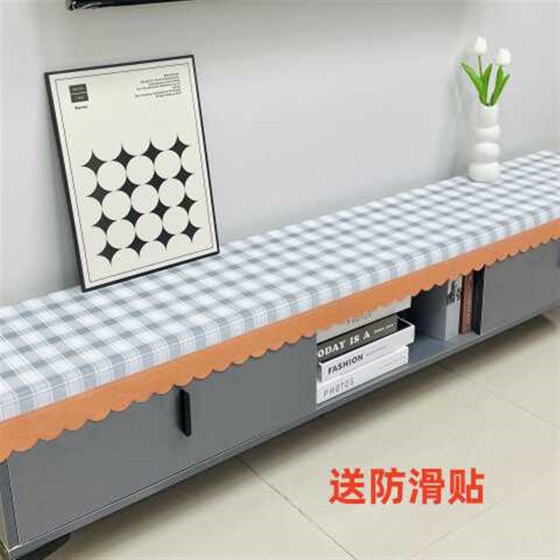 加厚电视柜垫桌布防水防烫床头柜垫长条几柜供台PVC烫金盖布欧式,居家布艺,桌布,淘宝优惠券,粉丝福利购,淘宝优惠卷