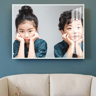 宝宝百睡图照片冲印大尺寸挂墙儿童可爱创意水晶相框定制来图定做