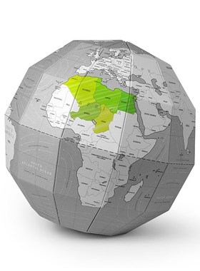 韩国进口ZEMIRO手工DIY自组地球仪桌面摆件工艺品 多彩世界