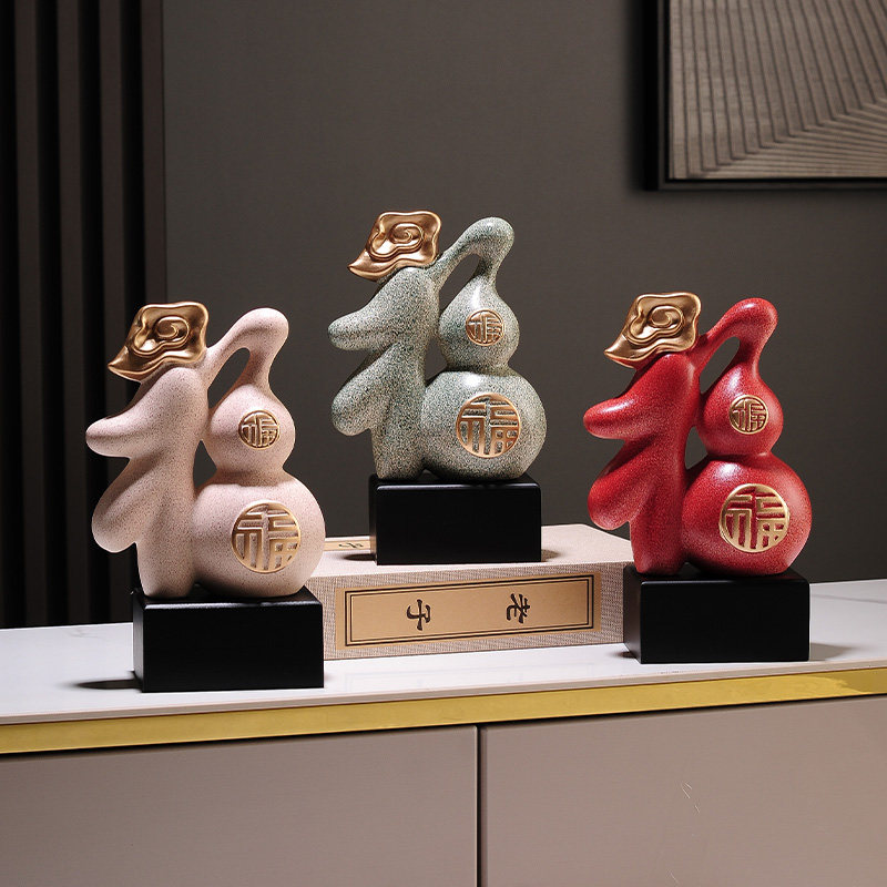 新中式葫芦酒柜装饰品摆件家居客厅书房玄关陶瓷工艺品新房乔迁礼,家居饰品,装饰摆件,淘宝优惠券,粉丝福利购,淘宝优惠卷